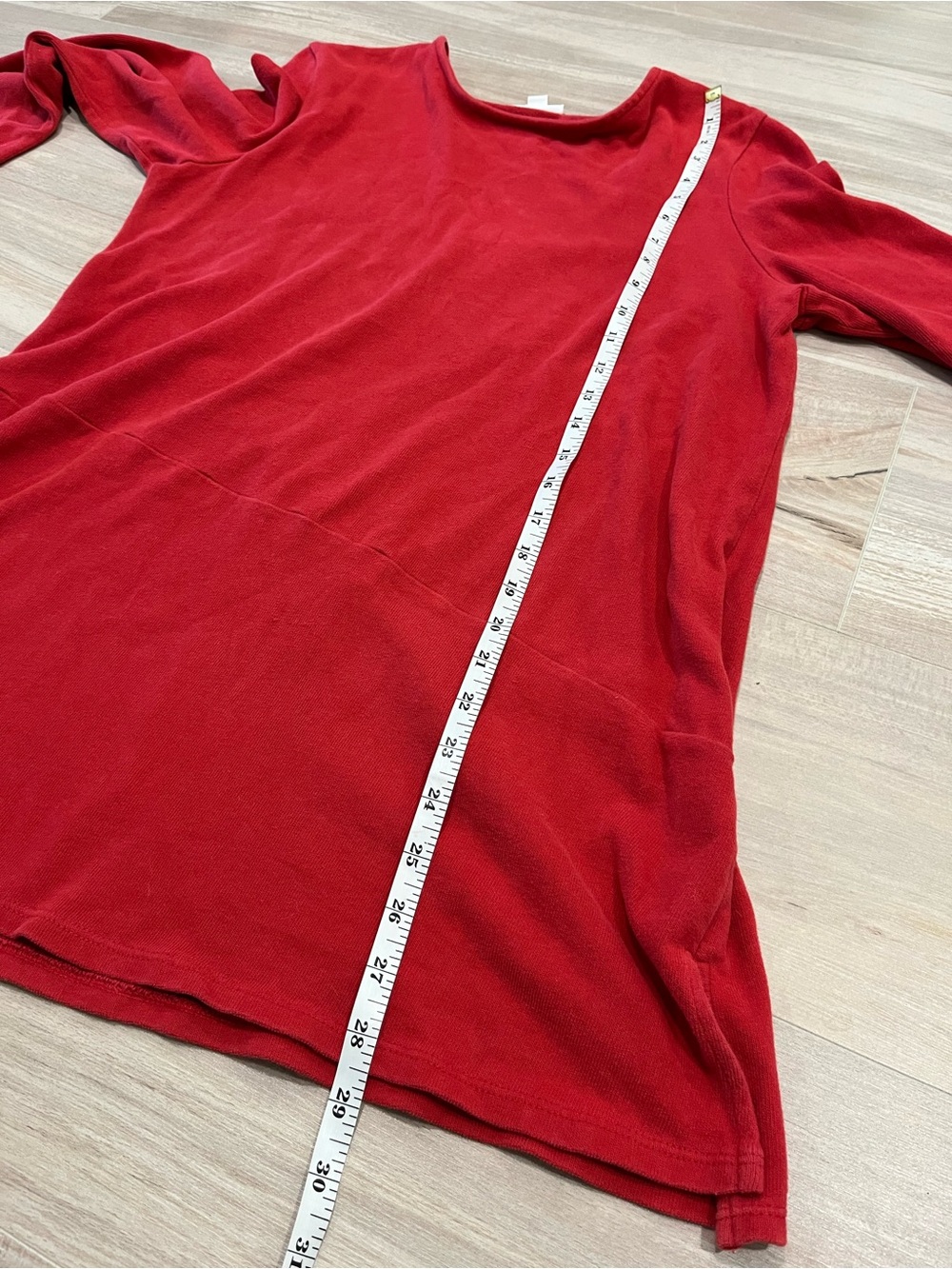 pure jill Red Soft-Touch Cotton Women’s Tunic Long Sleeved Top - Picture 10 of 10